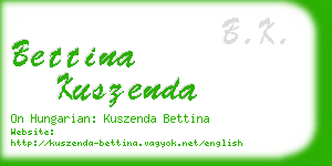 bettina kuszenda business card